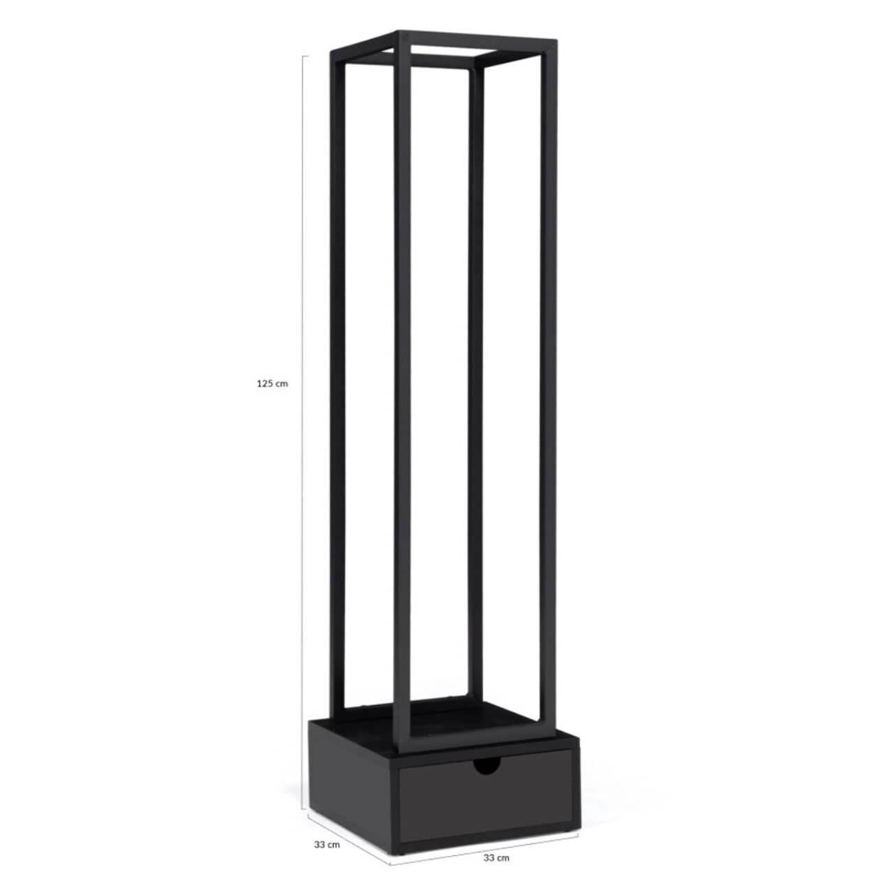Range bûches vertical avec tiroir 125 cm