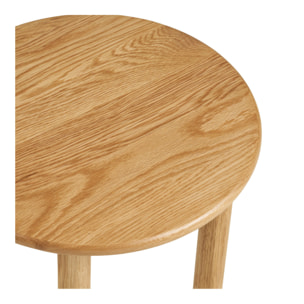 Tavolino da appoggio Jena in rovere massello naturale ø40x40 cm