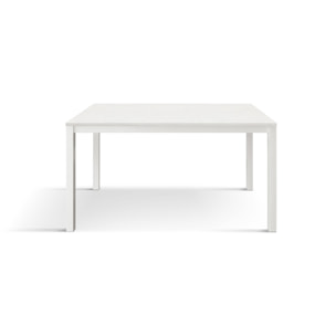 Tavolo RAVENNA in legno bianco anticato e struttura in metallo bianco 110x68 cm