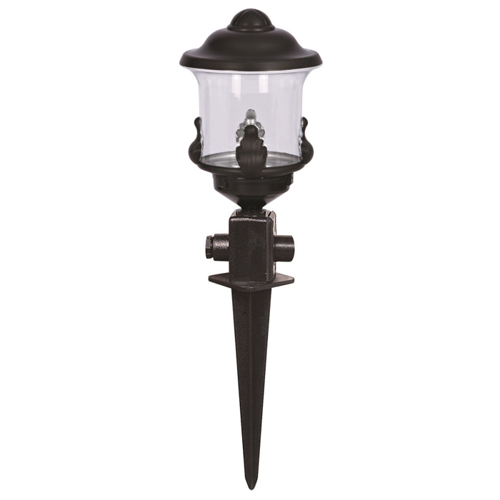 Lámpara exterior de suelo, abs , negro, 20x20x50, casquillo E 27 Max 60 W