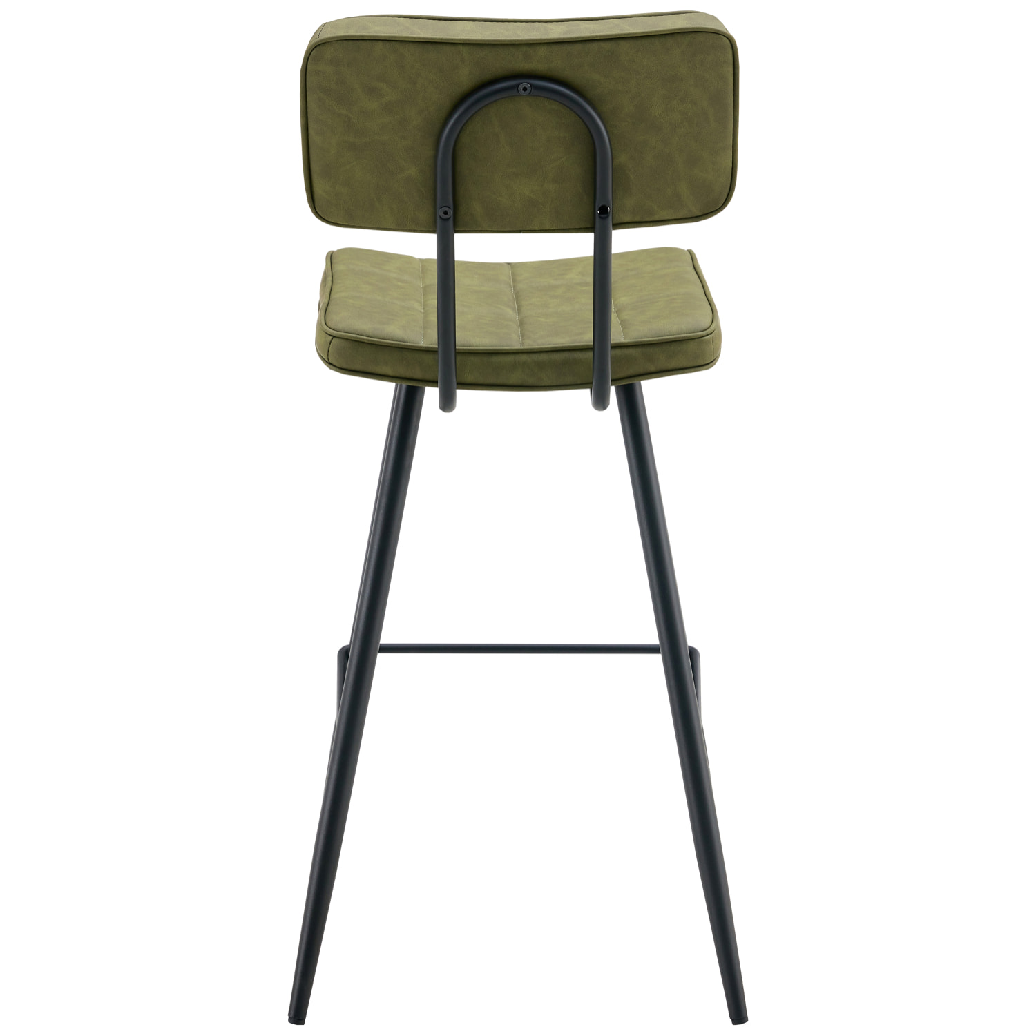 Lot de 2 tabourets de bar en simili vert FERNAND