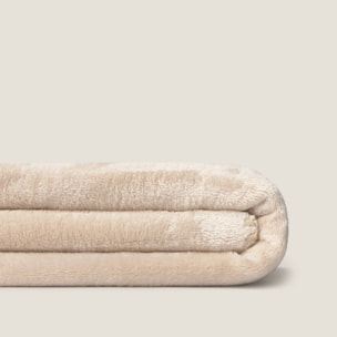 Mantita polar de tacto suave Gali color marron beige Poliéster