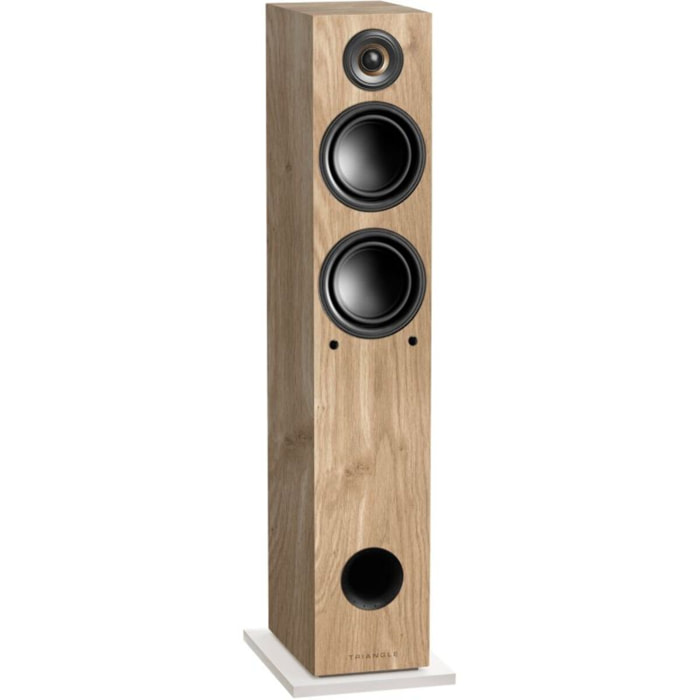 Enceinte colonne active TRIANGLE ELARA LN05A Chene Clair x2