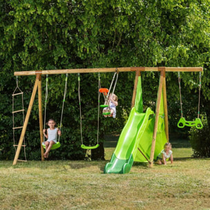 Balançoire en bois 2,30 m Topwood KIBBI - 8 enfants