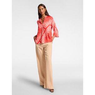 Elena Mirò - Blusa dalla stampa foulard - Rosso
