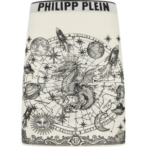 PHILIPP PLEIN Knitted Mini Skirt Lurex Zodiac