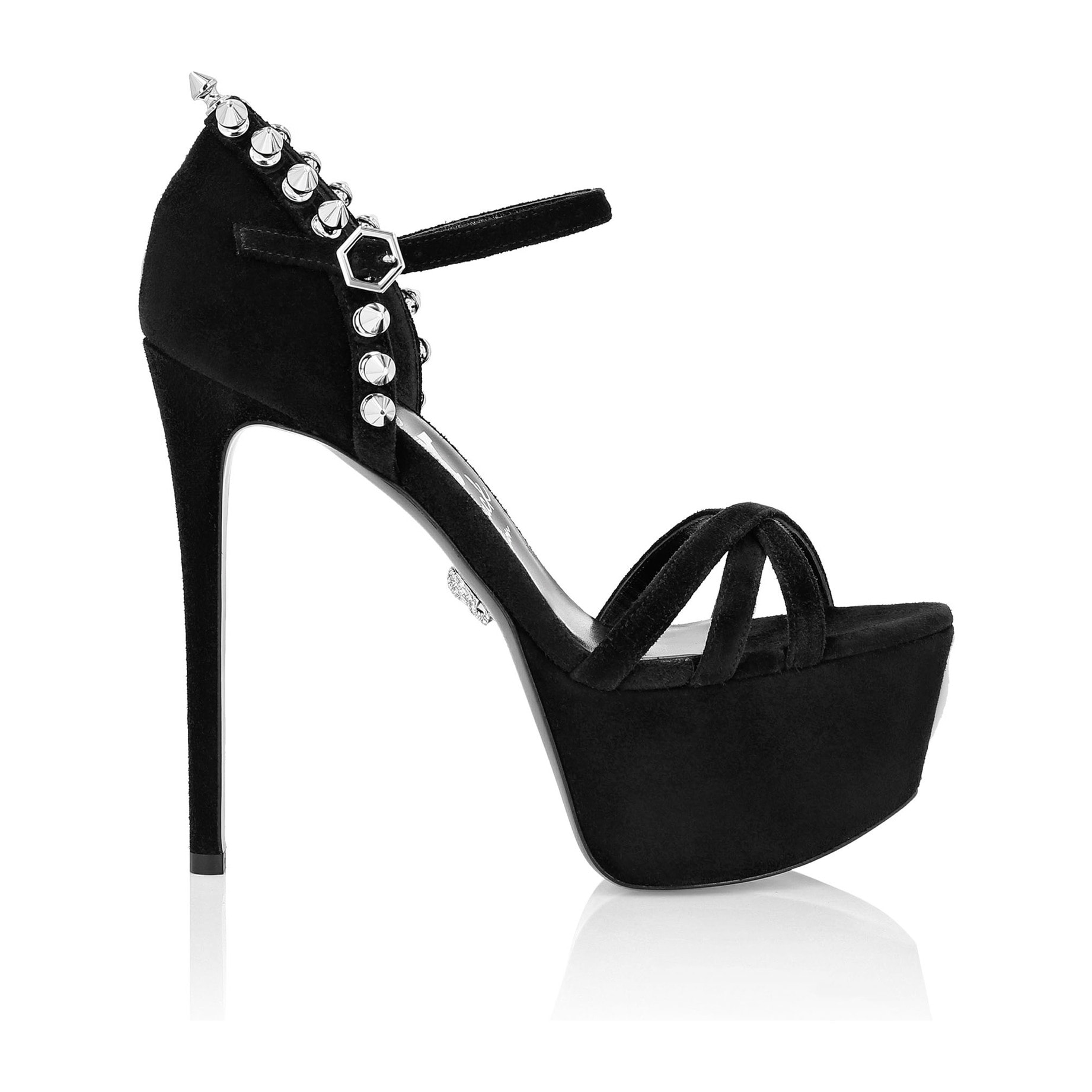 PHILIPP PLEIN Suede Sandals High Heels