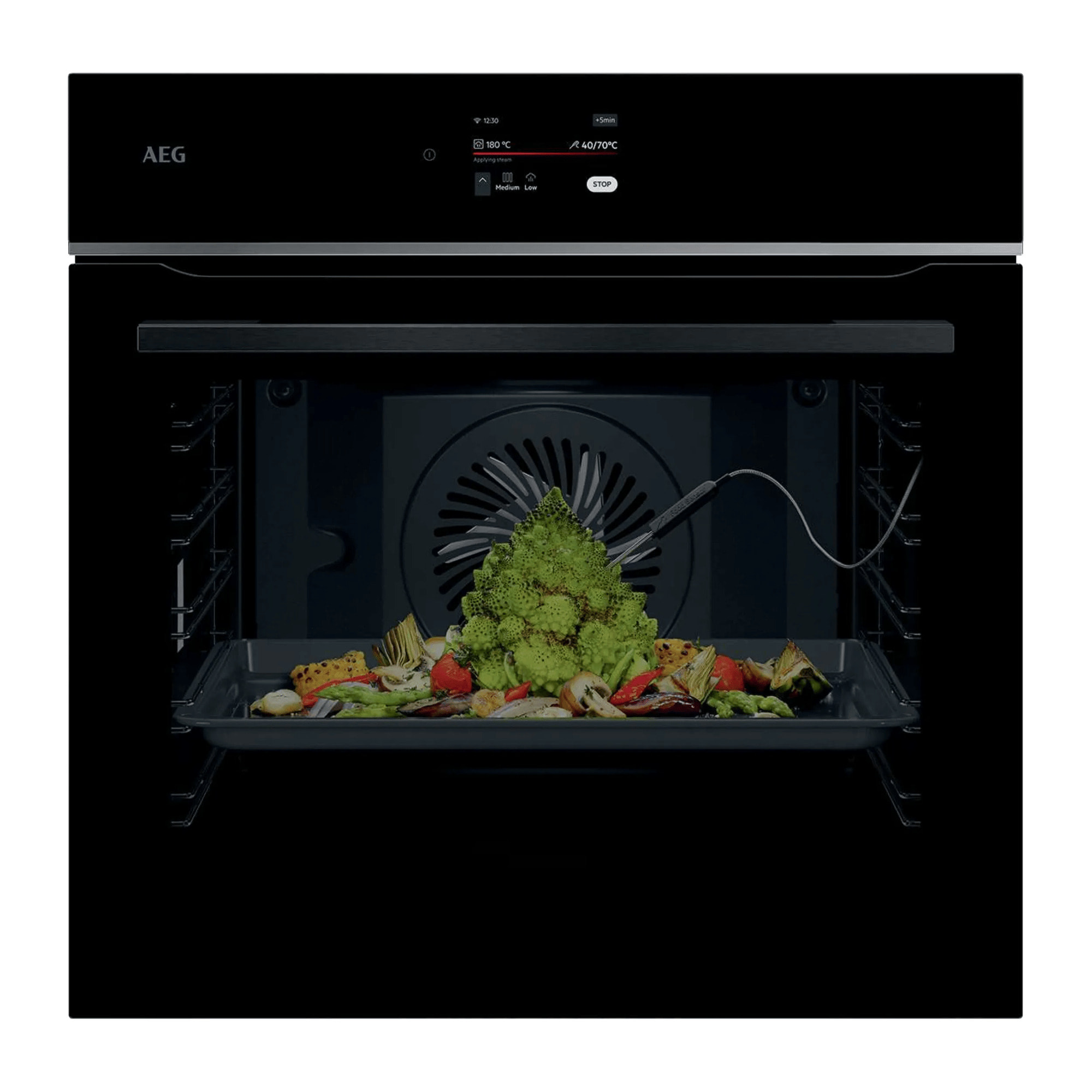 AEG Horno multifunción Serie 7000 MealAssist con Display CookSmart Touch 4,3 '', con WiFi TE8PB731AB