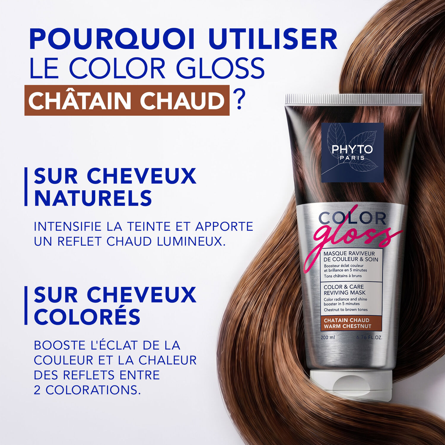 Color Gloss - Masque Raviveur de Couleur & Soin Chàtain Chaud 200 ml