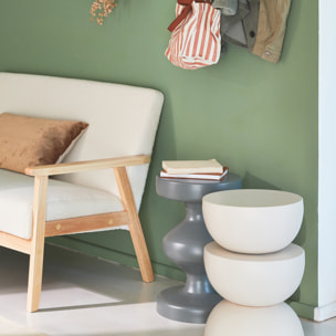 Table d'appoint, bout de canapé, table de chevet métal Ø32 x H46,5cm COUMBA