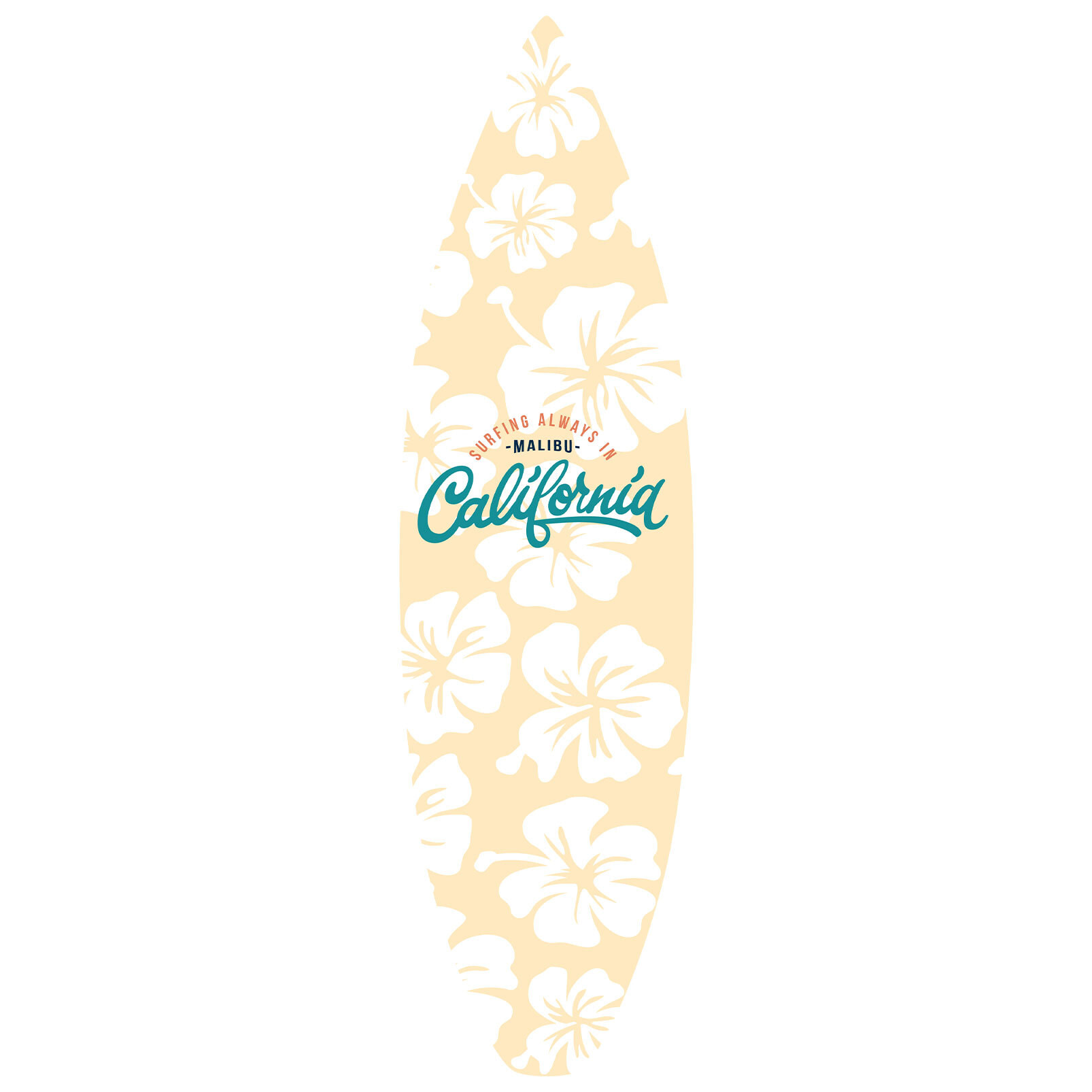 Planche de surf décorative malibu Tableau alu Dibond