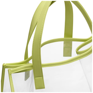 Borse Superga Donna Verde Transparent Shopping Bag