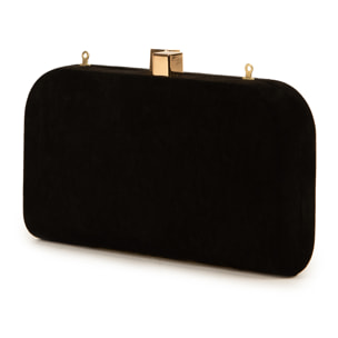 Clutch microfibra negro