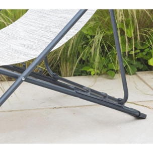 Lot de 6 Chiliennes en acier - gris anthracite et chiné - SUNNY