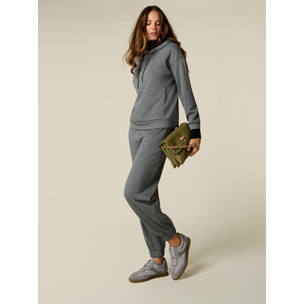 Oltre - Pantalones de chándal de jersey suave al tacto - Gris