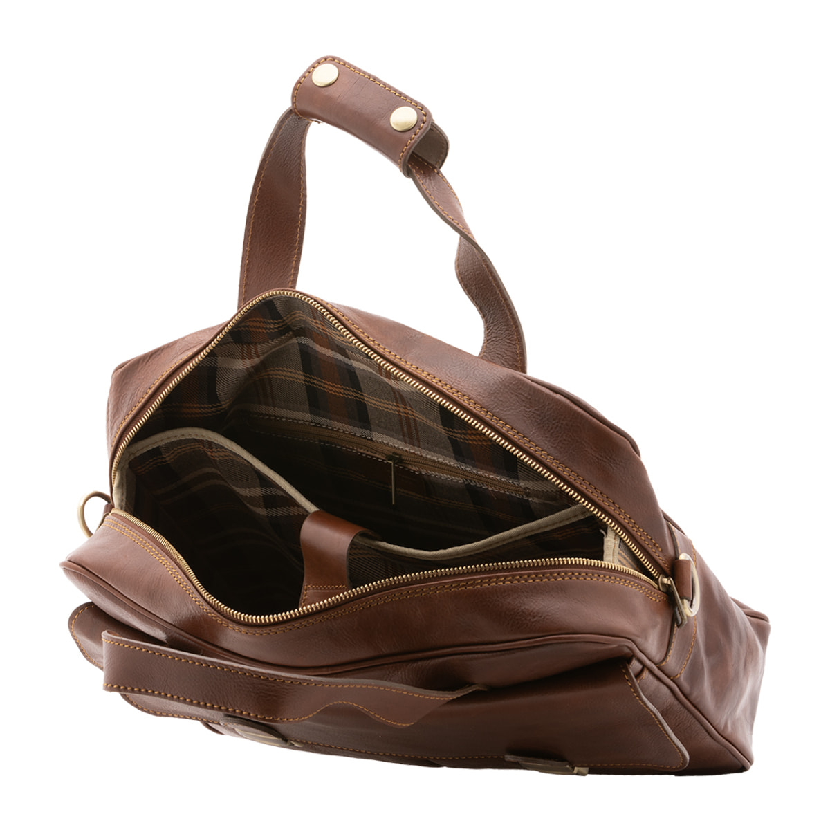 Borsa a mano  unisex In Vera pelle Made in Italy 38x36x10 cm