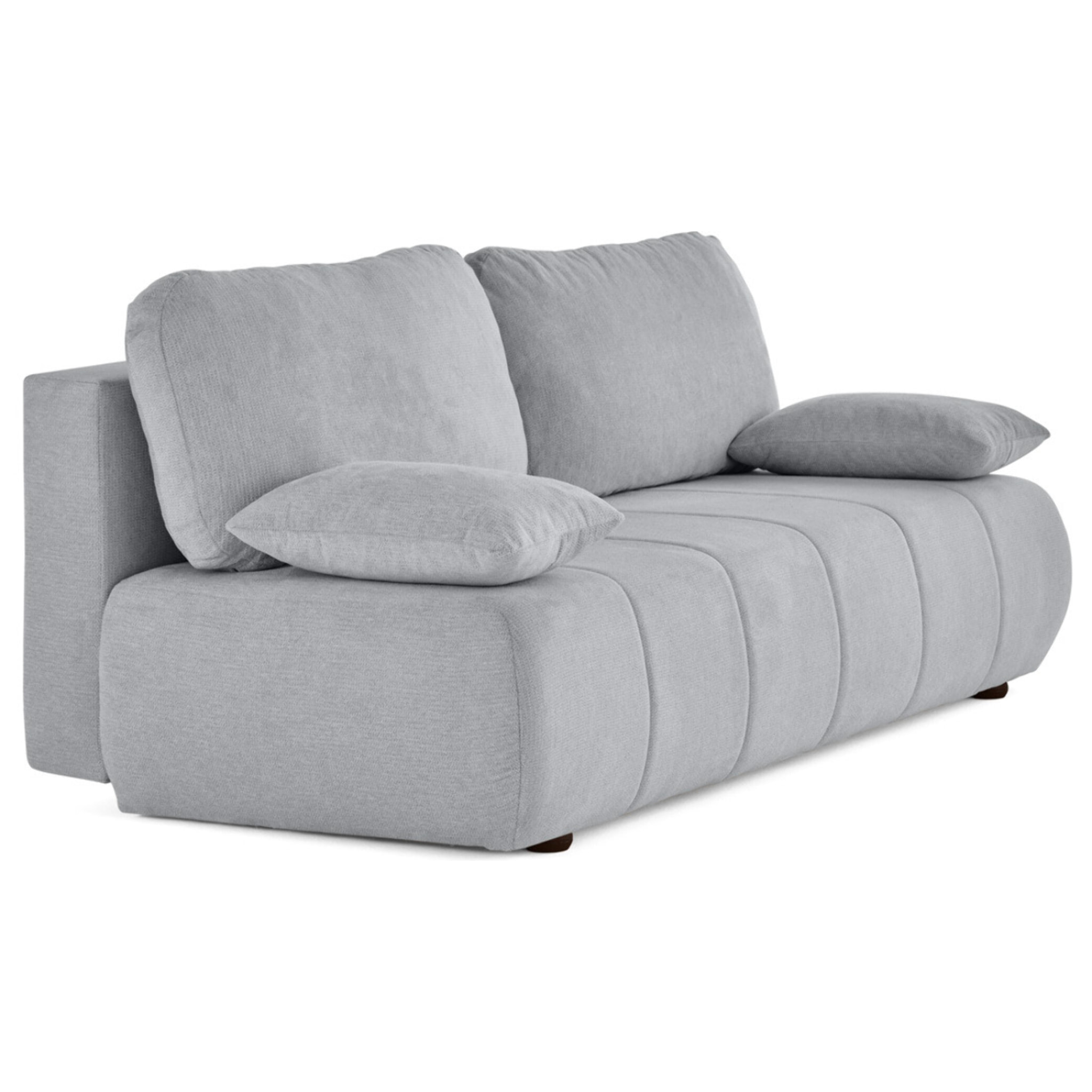 Harper - canapé 3 places convertible avec coffre en tissu texturé - Gris