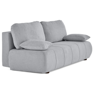 Harper - canapé 3 places convertible avec coffre en tissu texturé - Gris