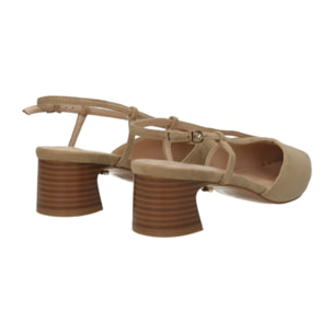 Décolleté sling back Donna Tata Italia Beige