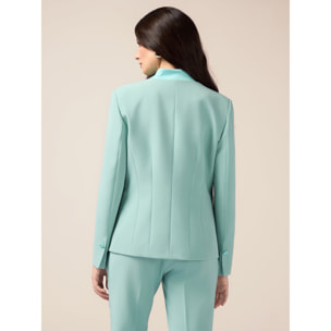 Oltre - Blazer monopetto con profili a contrasto - Verde acqua