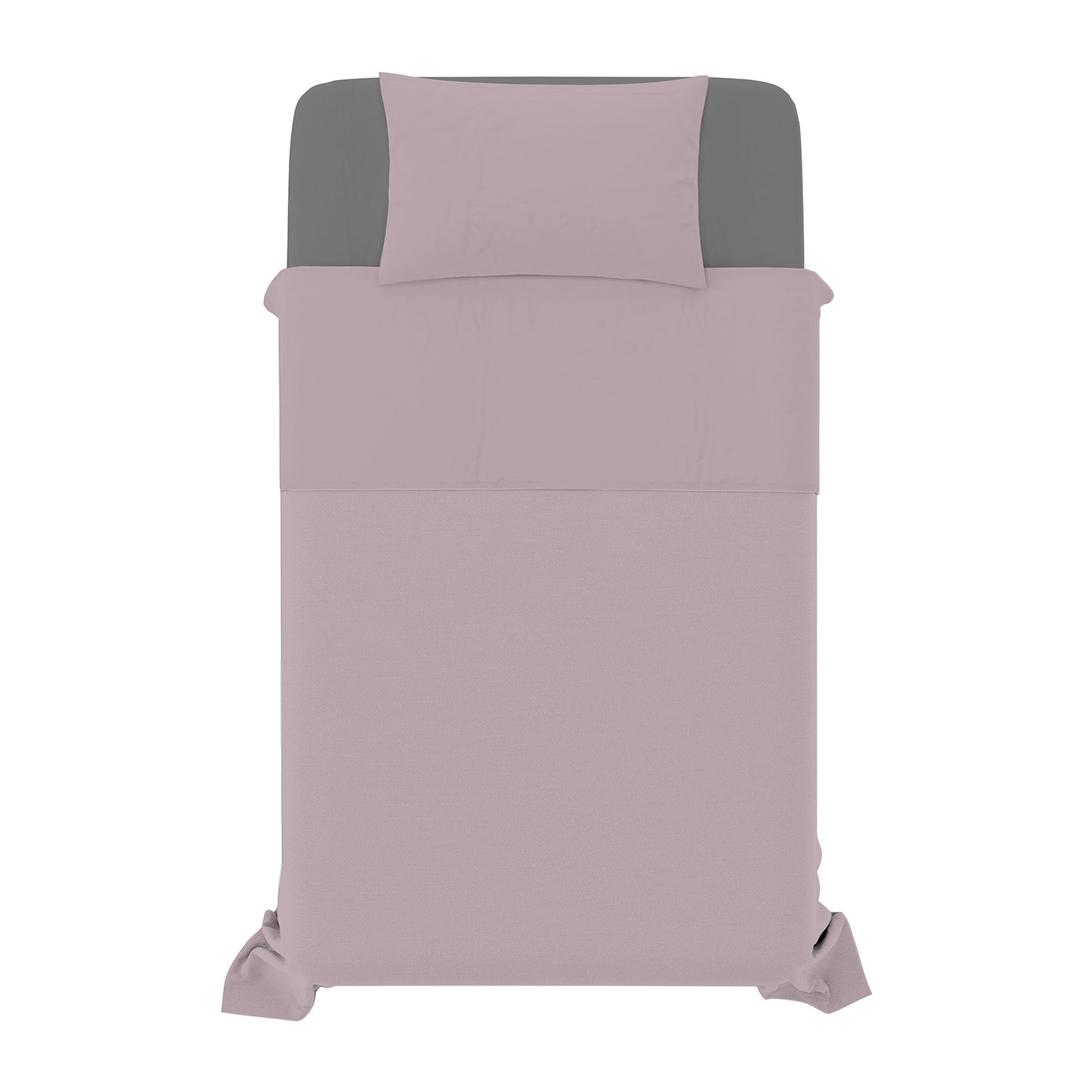 COMPLETO LETTO NATURAL COLOR, 100% COTONE - PIAZZA E MEZZA