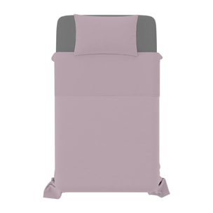 COMPLETO LETTO NATURAL COLOR, 100% COTONE - PIAZZA E MEZZA