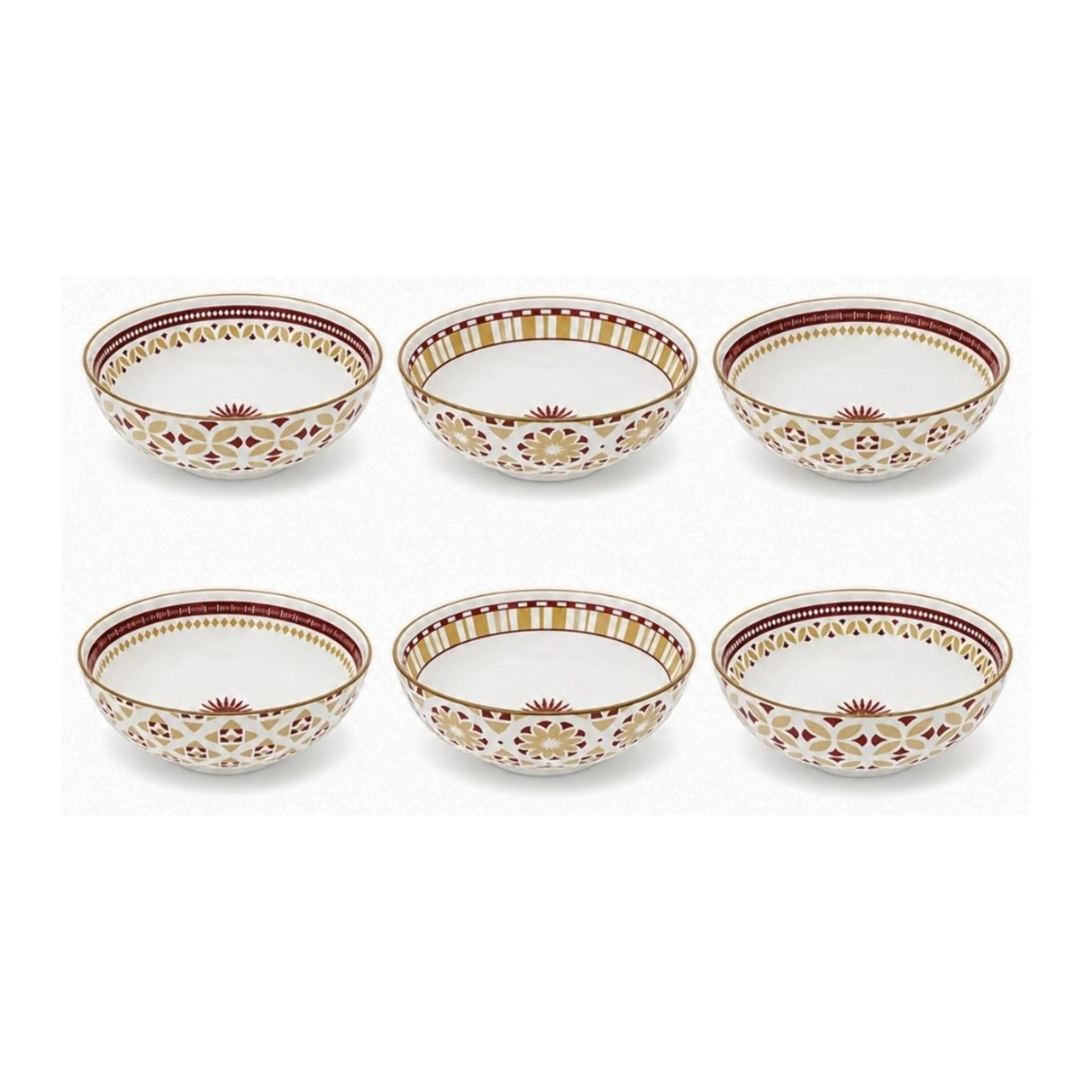 Lot de 6 assiettes creuses, SABELA