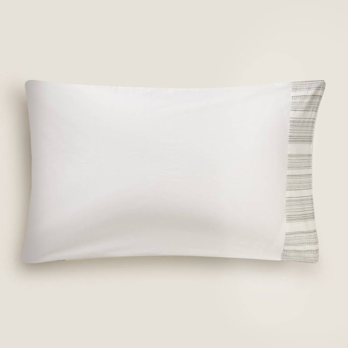 Funda de almohada algodón 180 hilos textura Oni color verde 100% Algodón