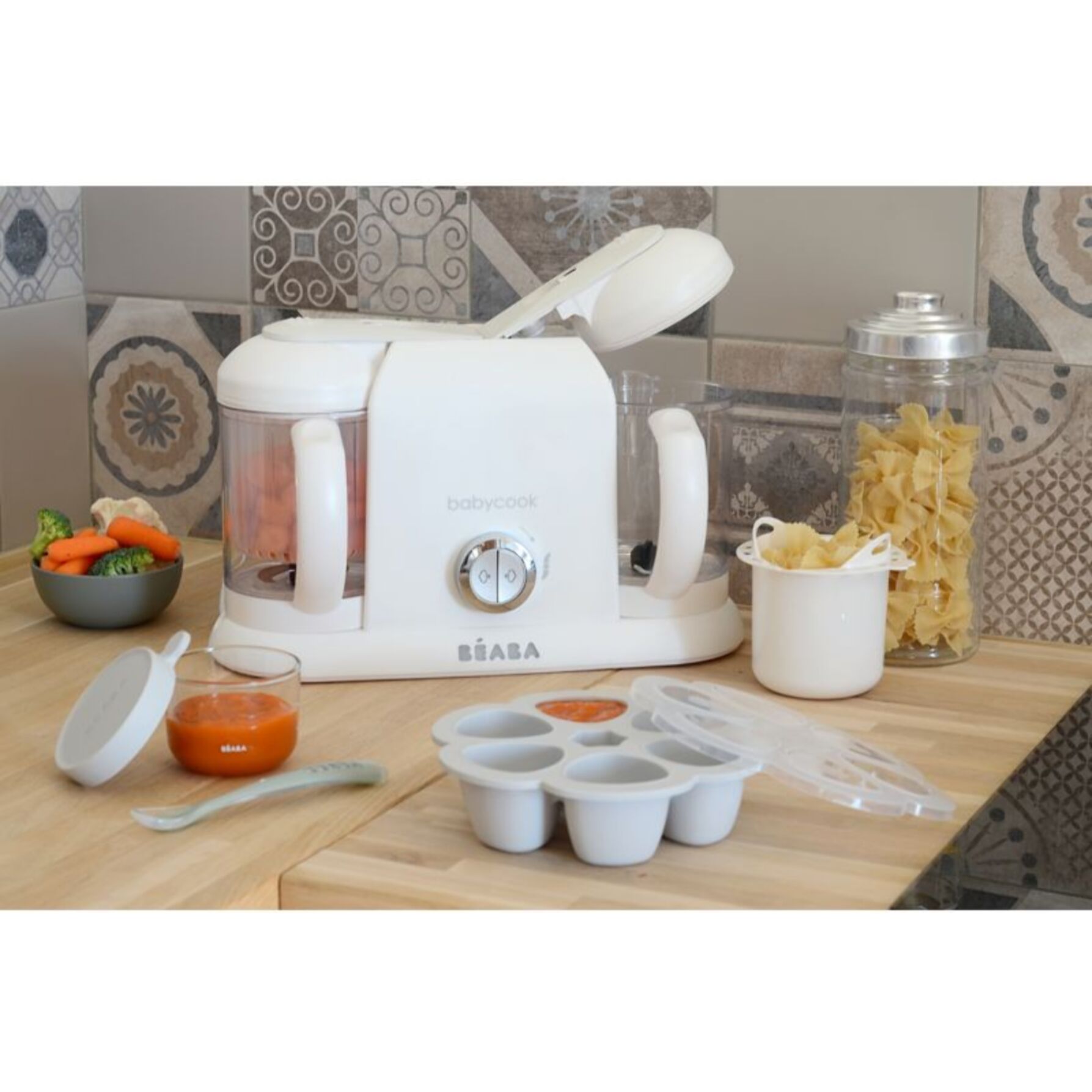 Mixeur Cuiseur Bébé BEABA Babycook duo white/silver