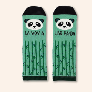 Mini Calcetines "La voy a liar panda" talla 19-22