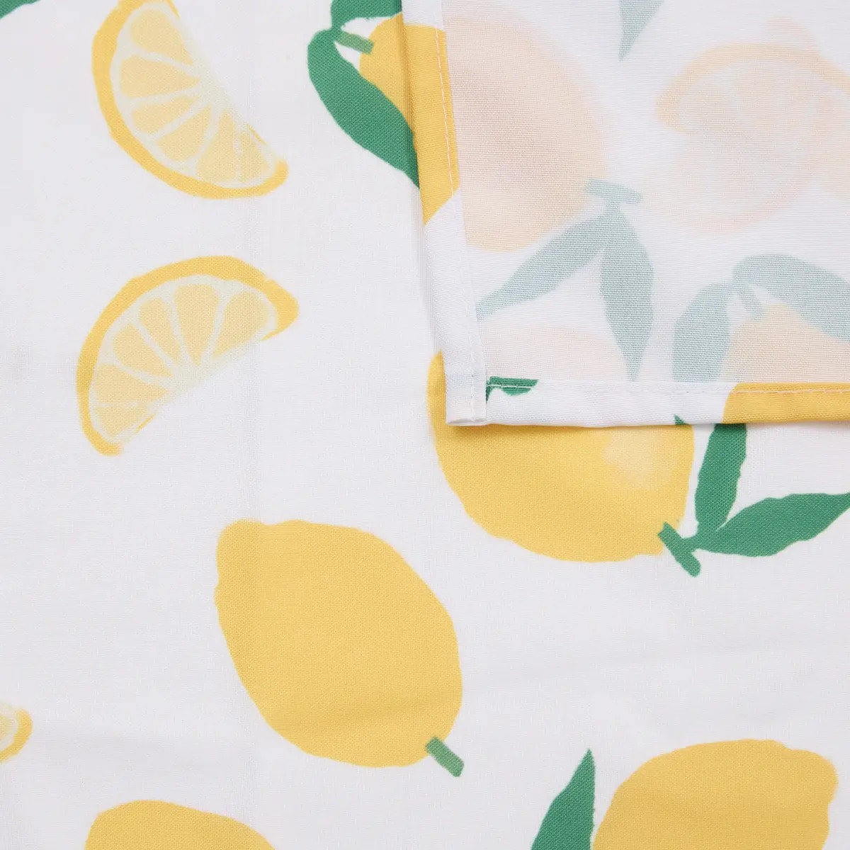 Nappe Fruity 240x140cm jaune imprimé citrons