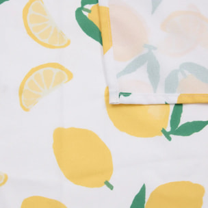 Nappe Fruity 240x140cm jaune imprimé citrons