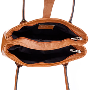 Auditore bolso Tote mujer, piel auténtica Dollaro.