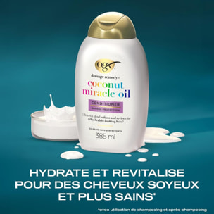OGX Après-shampooing Extra Strength Damage Remedy Coconut Miracle Oil, 385ml – Après-shampooing fortifiant à l'huile de noix de