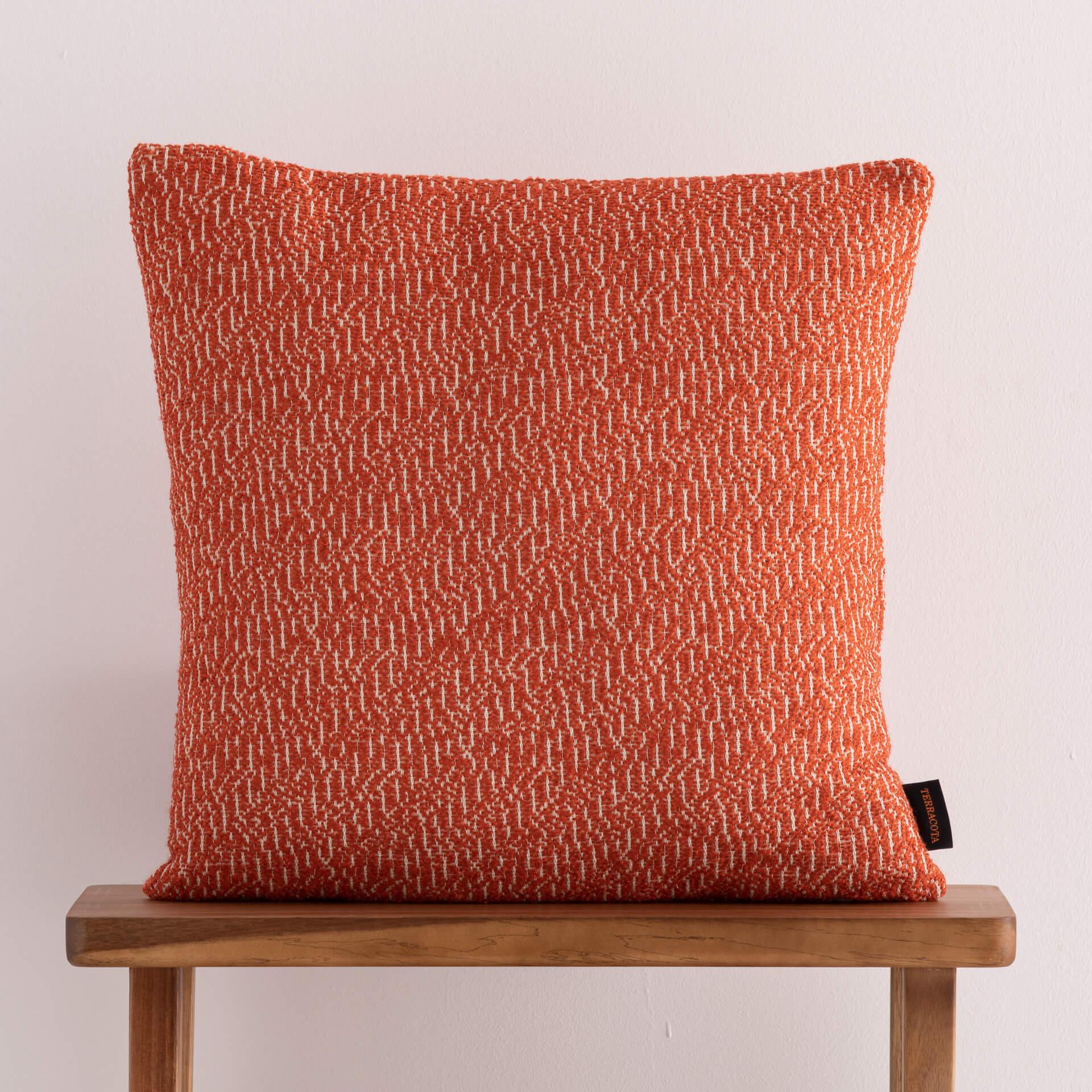 Housse de coussin jacquard 50x50 cm Benisa Orange