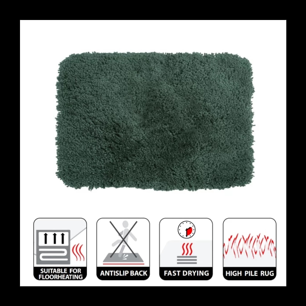 Tapis de bain Microfibre HIGHLAND Vert Foncé Spirella