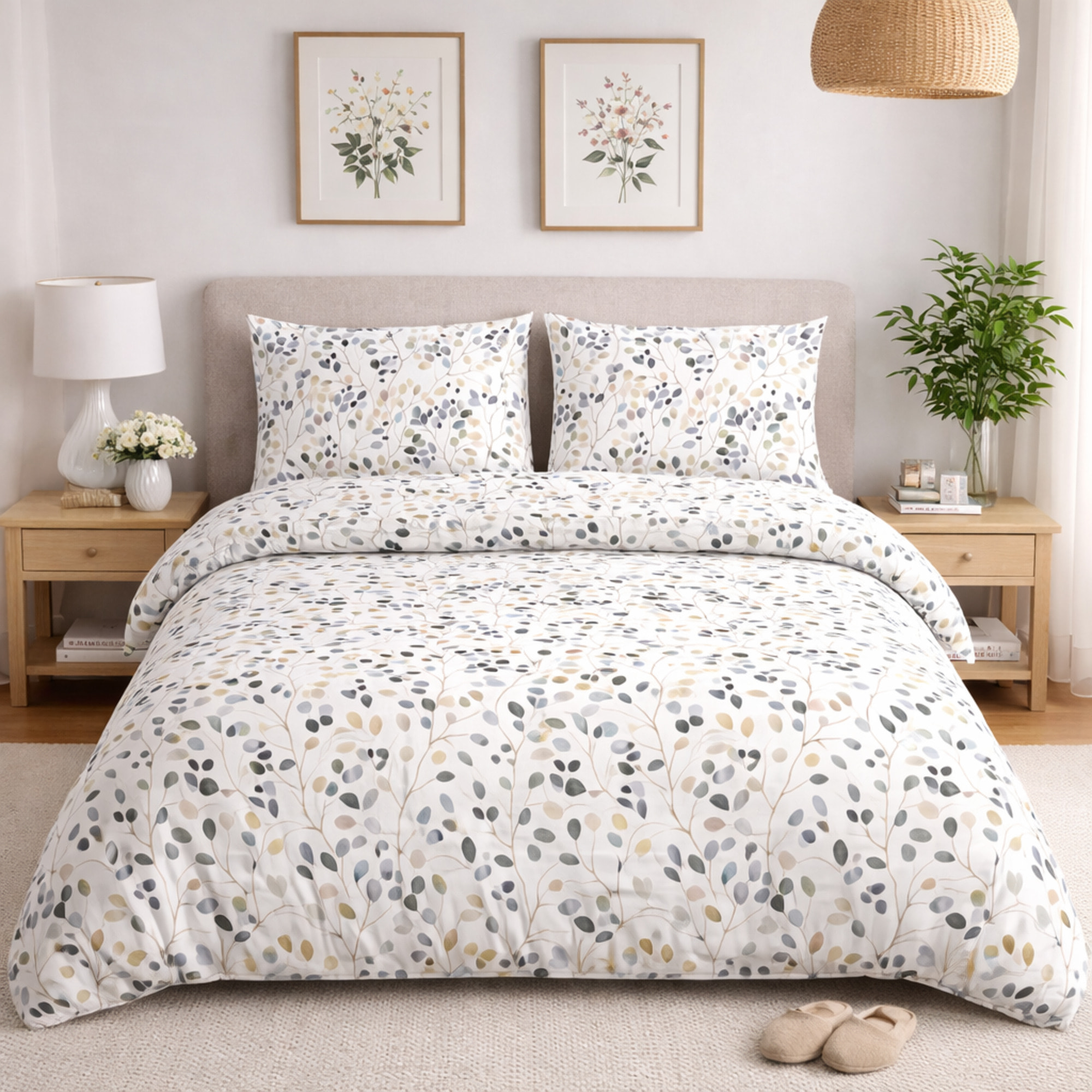 UNO CASA DESIGN Completo Letto In Puro Cotone Accesa