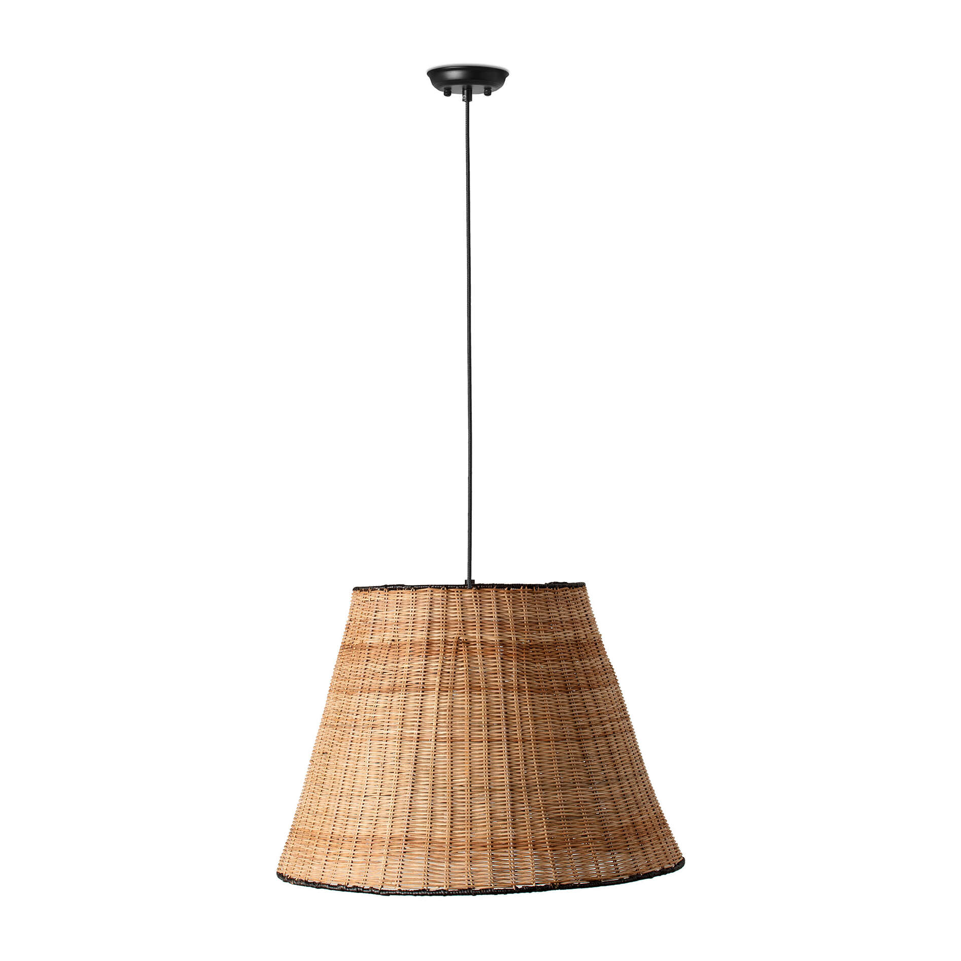 SUMBA Lampe suspension noire/rotin