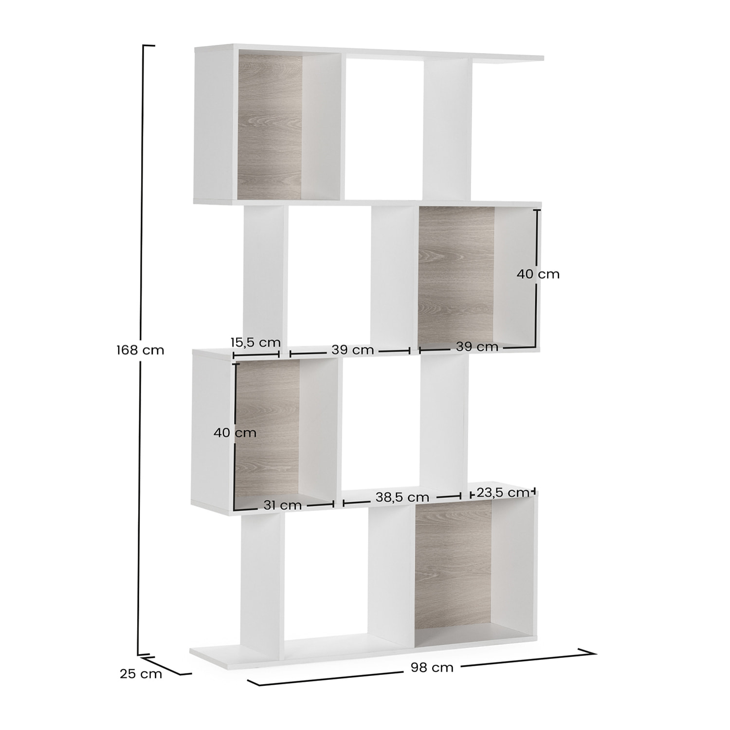 Estantería Nagato 8 huecos color Blanco