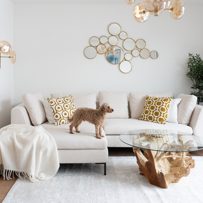 Canapé d'angle Gianna 250cm crème Kare Design