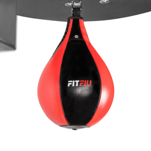 Máquina fitness multiestación FITFIU con pesas, saco y bola de boxeo