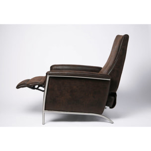 Fauteuil relax Lazy marron Kare Design