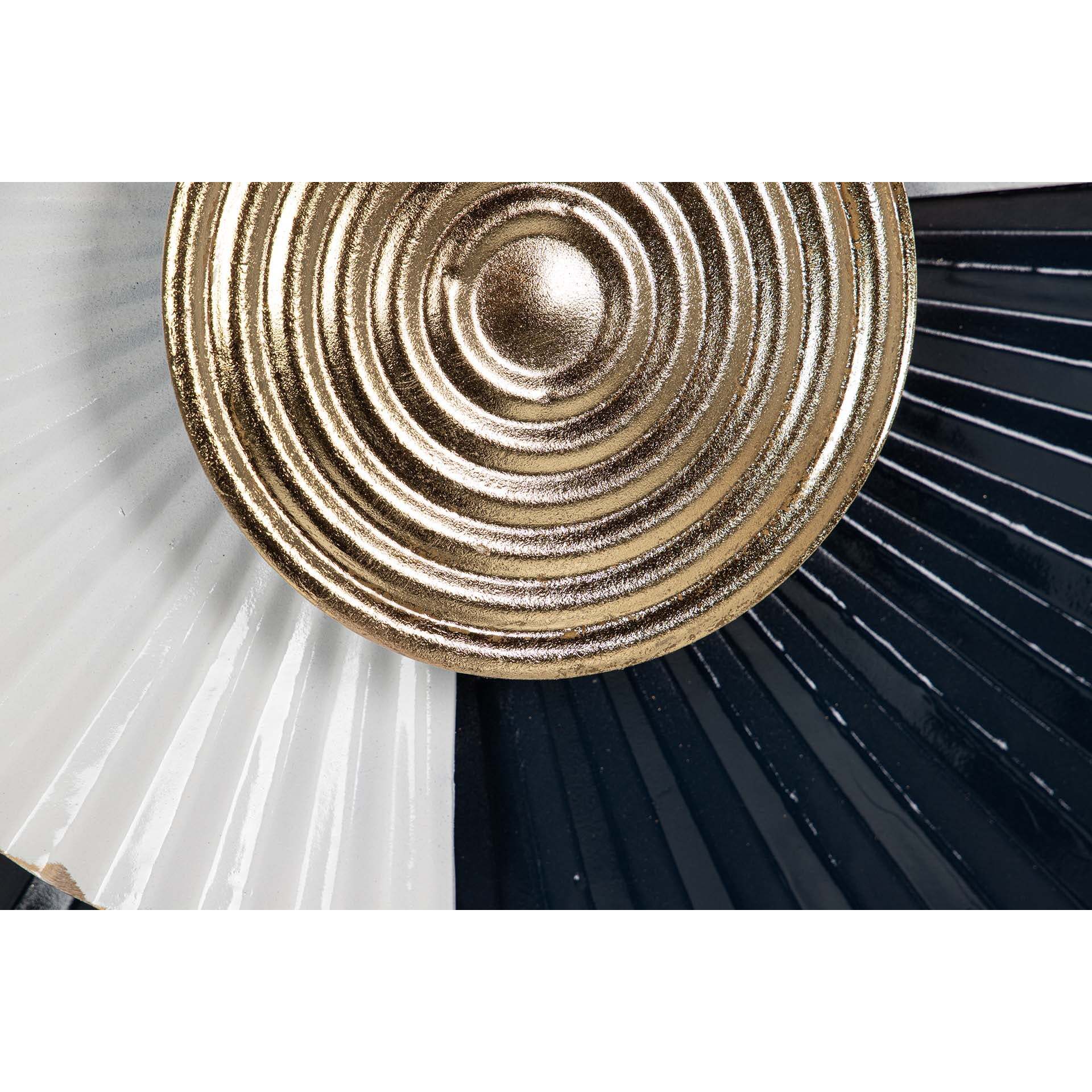 Adorno Pared Metal Azul Dorado 71x6x77 Cm