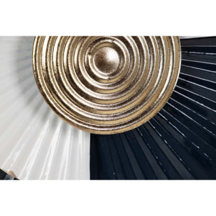 Adorno Pared Metal Azul Dorado 71x6x77 Cm