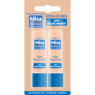 Mixa Intensif Peaux Sèches Soin lèvres Anti-dessèchement lot de 2