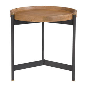 Table d'appoint ronde en bois D49 cm - Carter