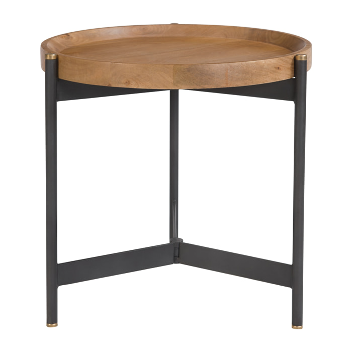 Table d'appoint ronde en bois D49 cm - Carter
