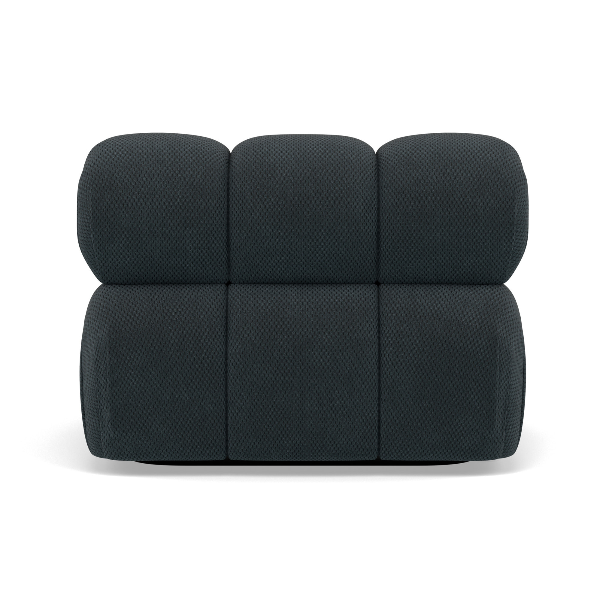 Ruby - module d'assise sans accoudoirs en velours texturé - Noir
