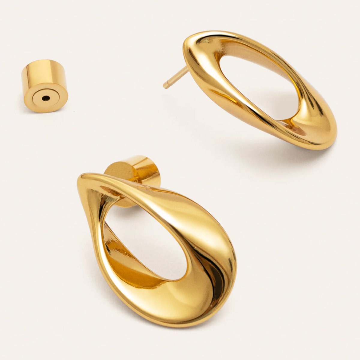 Pendientes Ona Acero Baño Oro