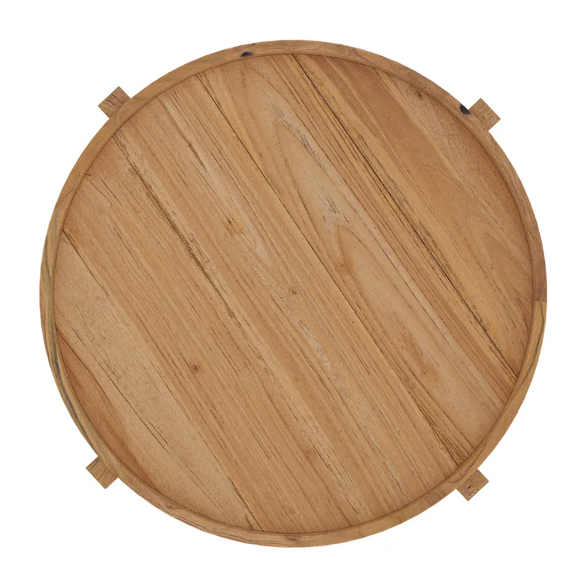 Table basse ronde en bois de teck recyclé D70 cm - Kouma